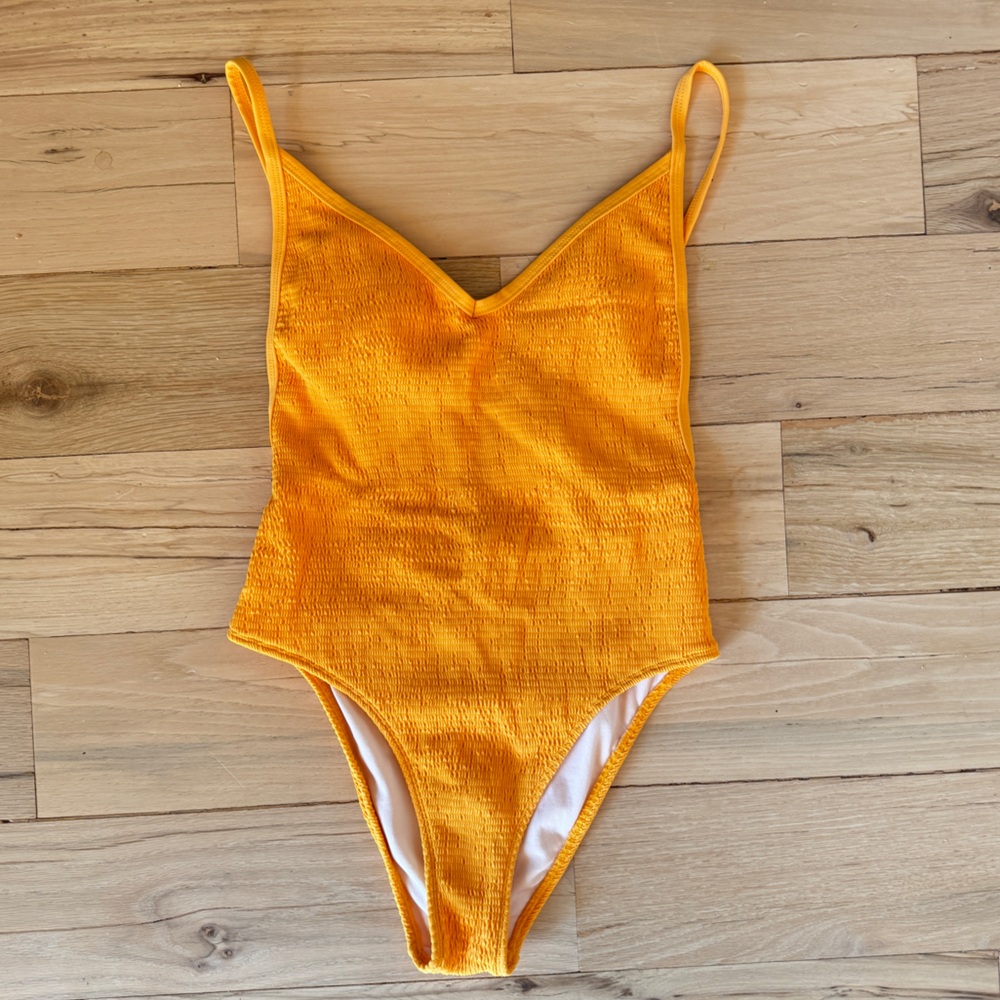 Kendall & Kylie Orange One-Piece Swimsuit